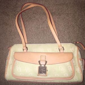 Mint green D&B barrel bag